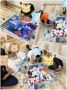 中学生向け・高校生向け放課後等デイサービスODENの日常です。模造紙アートを行いました。